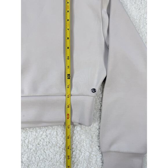 Buffbunny Recycled Crew Pullover Sweatshirt Size Large Cream Gym Pump Cover - Picture 4 of 6